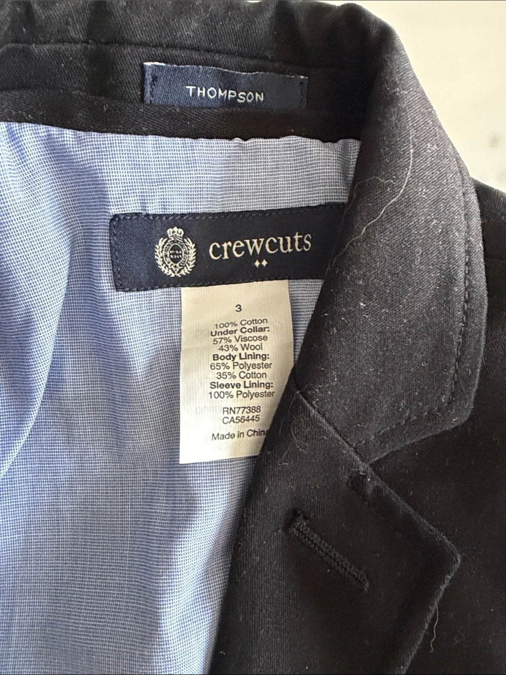 J.Crew Boy’s Black Blazer Jacket - Classic Tailored Style